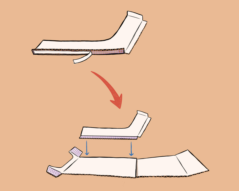 3. Attach part E
