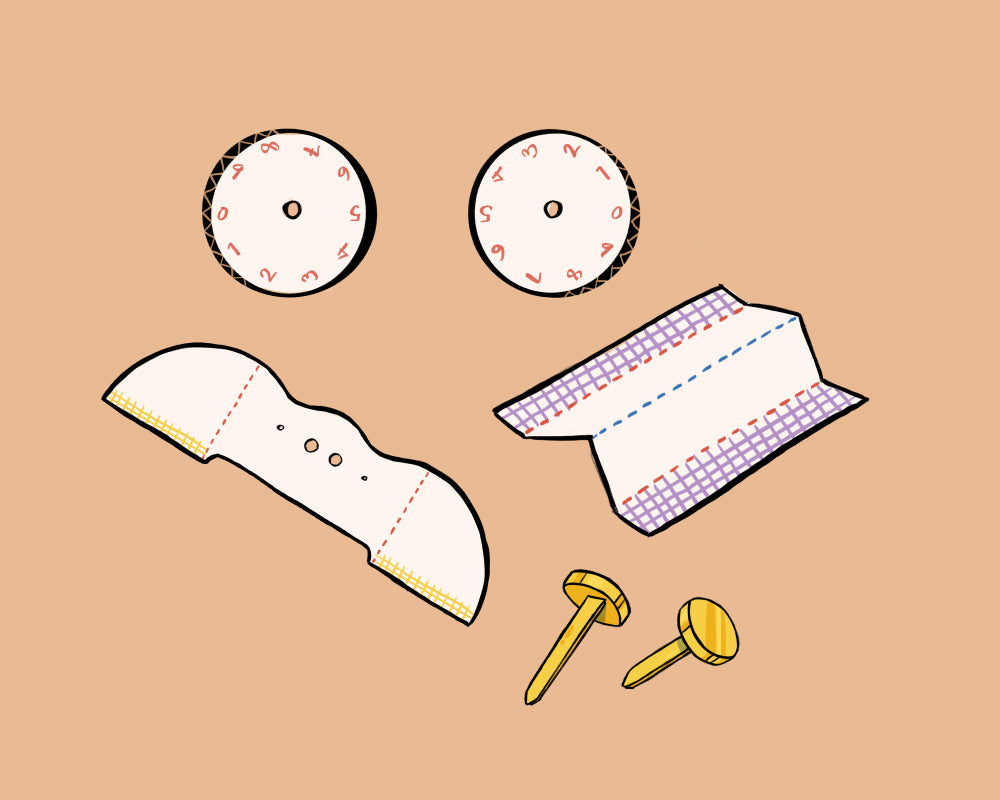 1.  Grab parts G,I, L, M, and fasteners