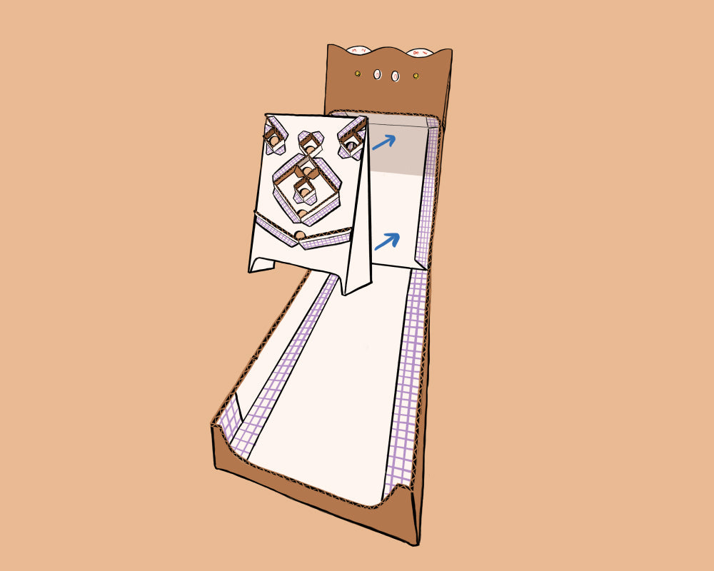 8.  Place target board