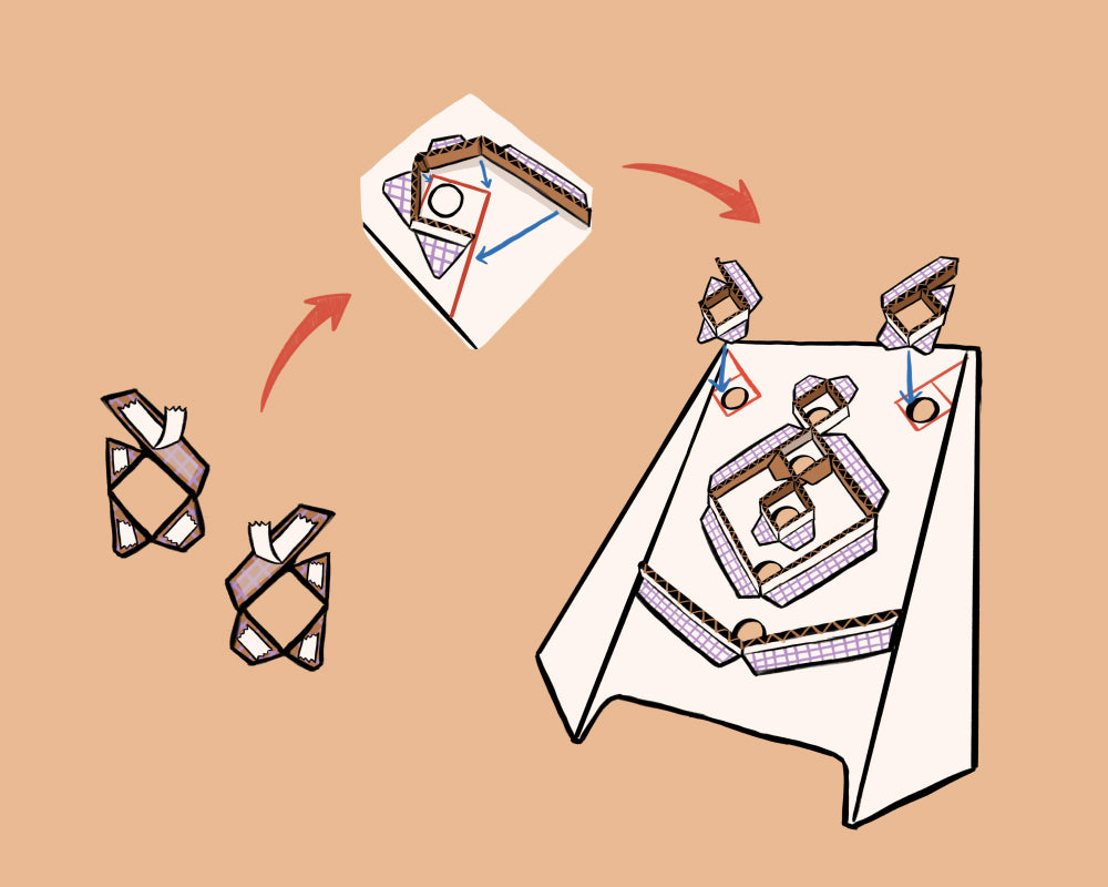 6.  Attach parts Q and T