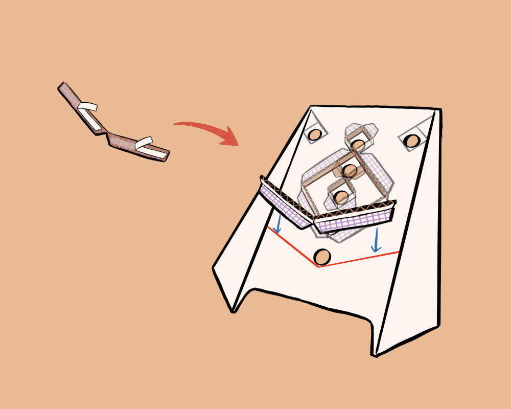 5.  Attach part R