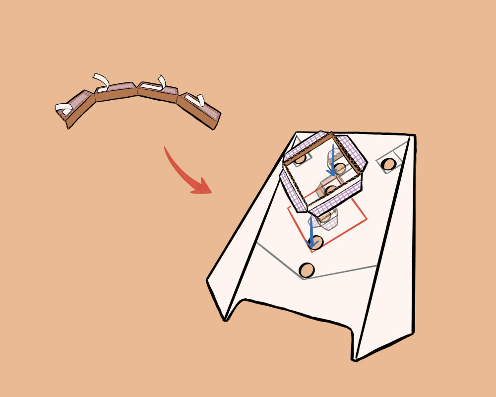 4.  Attach part P