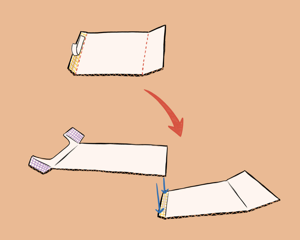2.  Attach parts D and H