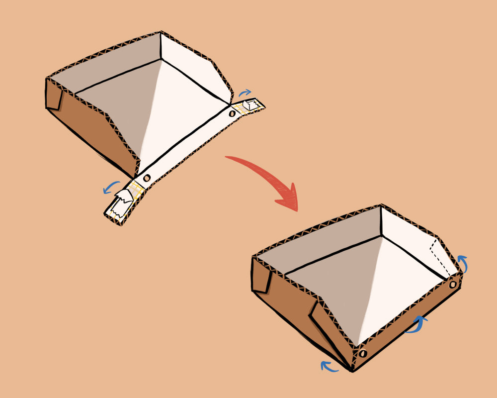 4. Attach front tabs