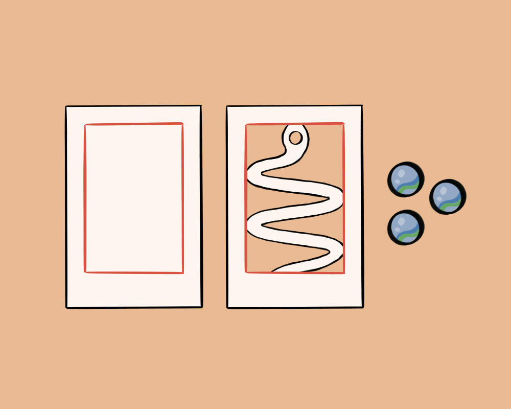 1.  Grab parts AC, AD, and marbles