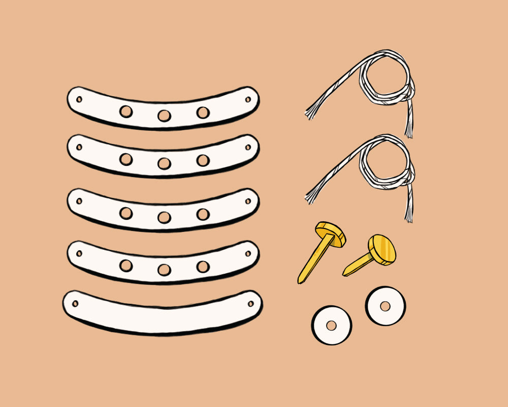1.  Grab parts AA, AB, Z, cord, and fasteners