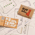 Toy and games packaging with instructions on a white background