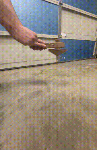Demonstration of spinning top toy made on the ChompSaw cardbaord cutting power tool by ChompShop