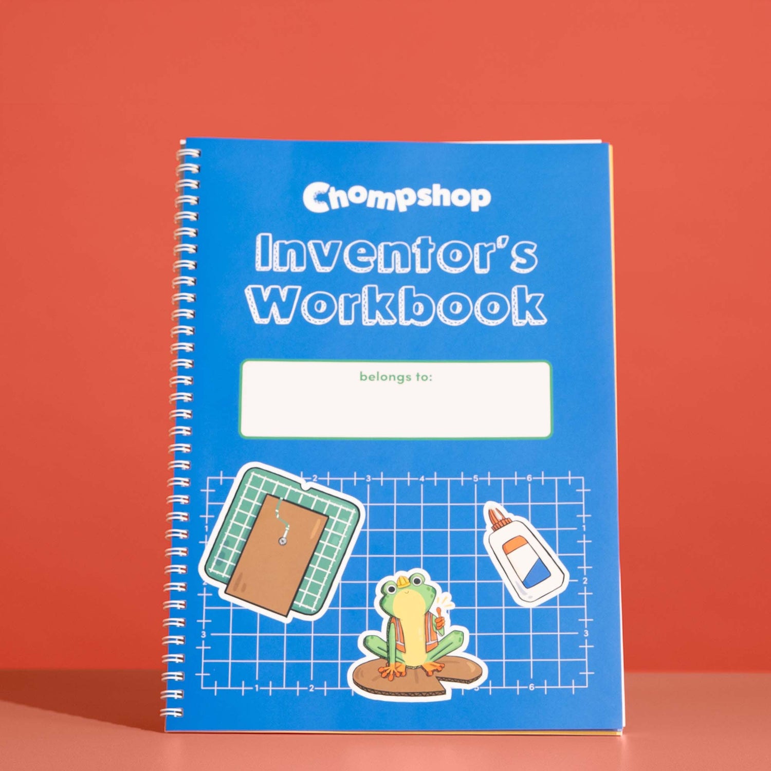 Chompshop Inventor's Workbook, designed to help kids learn how to work with cardboard and plan their own inventions.