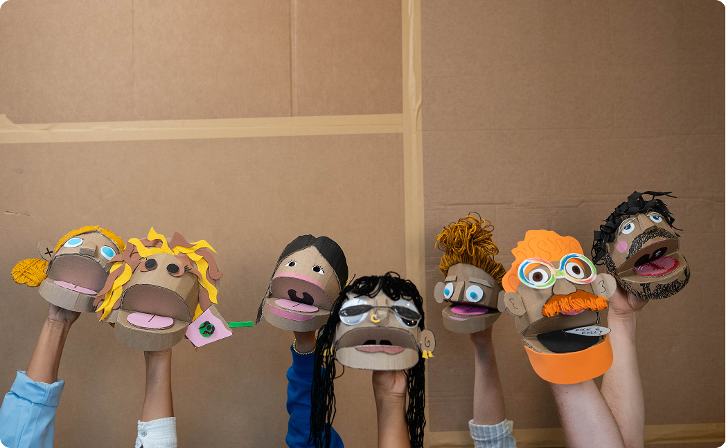 Hand puppets created with ChompShop